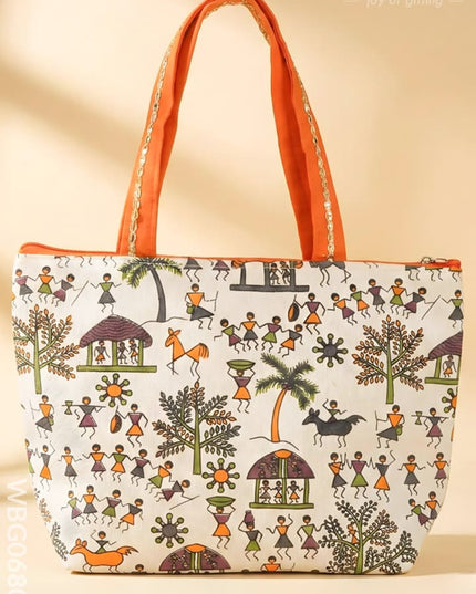 Warli Printed Handbags - WBG0680-1 - Hand Bags