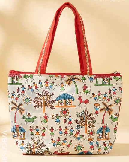 Warli Printed Handbags - WBG0680-1 - Hand Bags