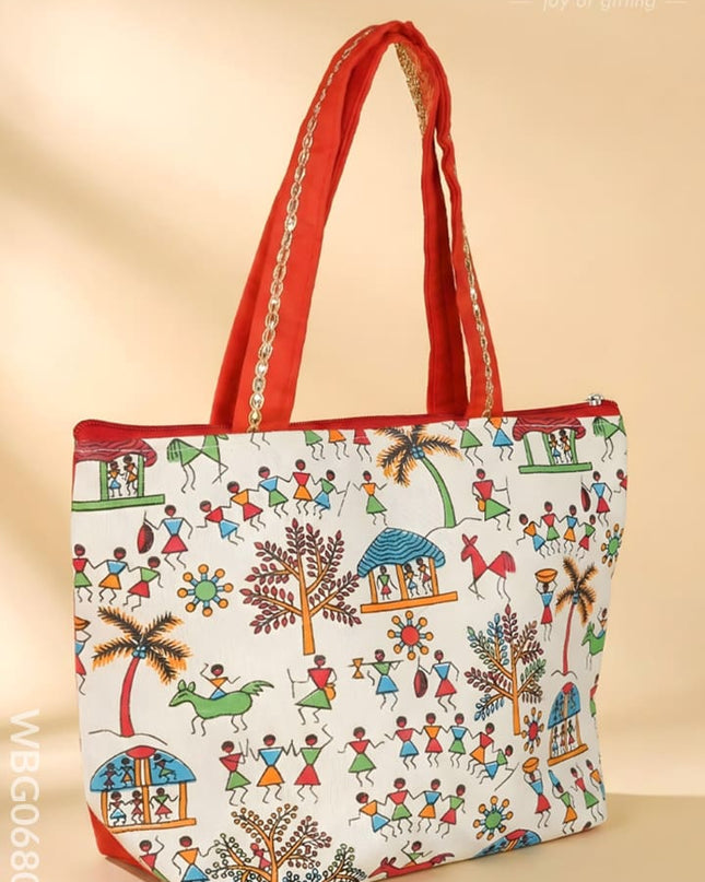 Warli Printed Handbags - WBG0680-1 - Hand Bags