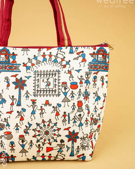 Warli Printed Handbags - WBG0680-2 - Hand Bags