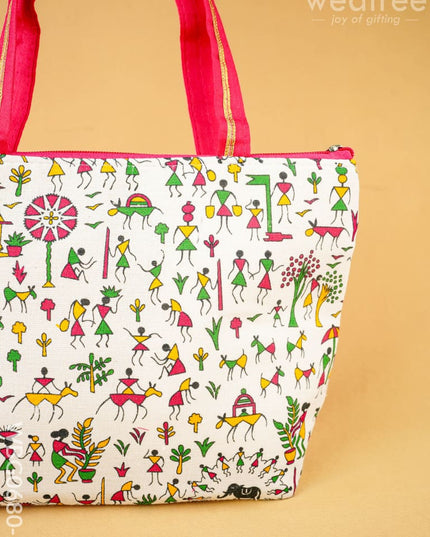 Warli Printed Handbags - WBG0680-2 - Hand Bags