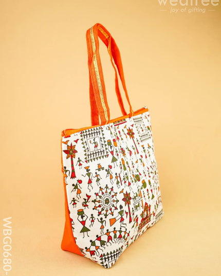 Warli Printed Handbags - WBG0680-2 - Hand Bags