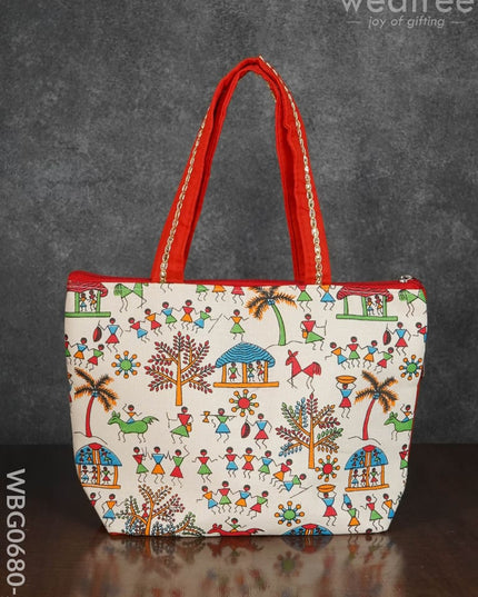 Warli Printed Handbags - Wbg0680 Hand Bags