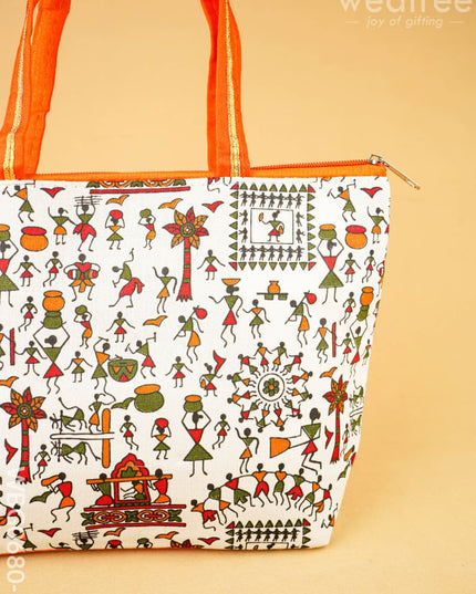 Warli Printed Handbags - WBG0680-2 - Hand Bags