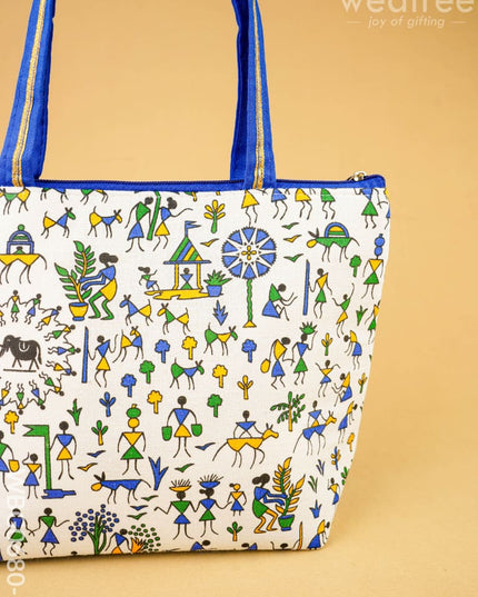 Warli Printed Handbags - WBG0680-2 - Hand Bags