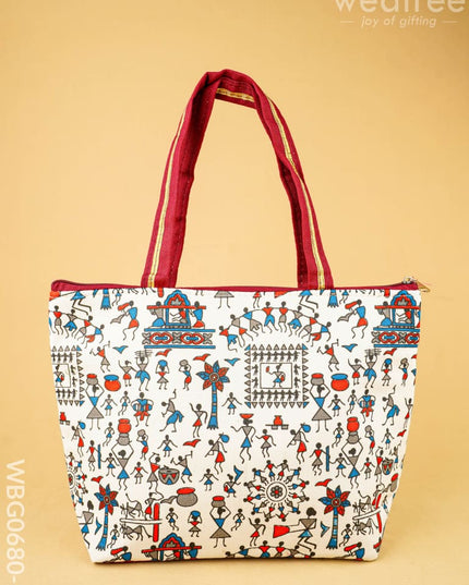 Warli Printed Handbags - WBG0680-2 - Hand Bags