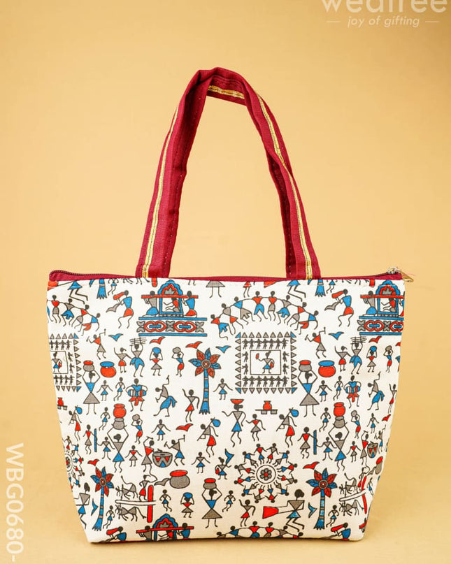 Warli Printed Handbags - WBG0680-2 - Hand Bags