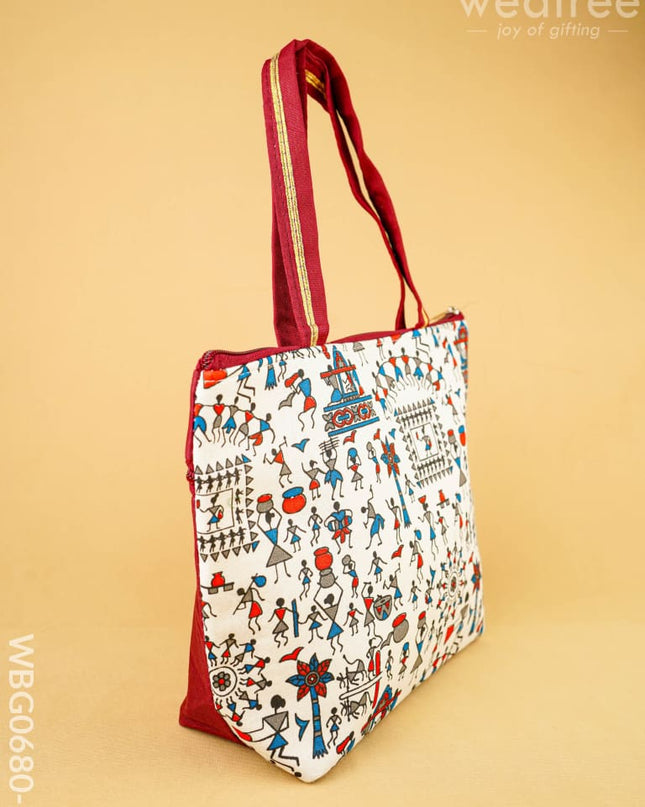 Warli Printed Handbags - WBG0680-2 - Hand Bags