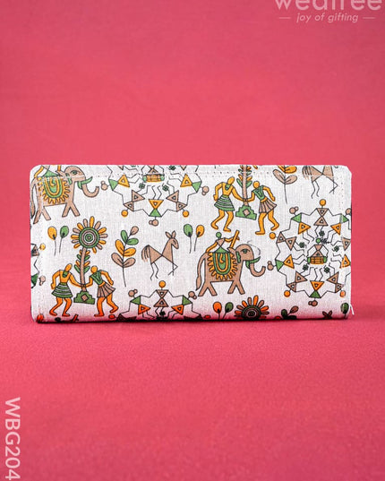Warli Printed Purse - WBG2041 - Clutches & Purses