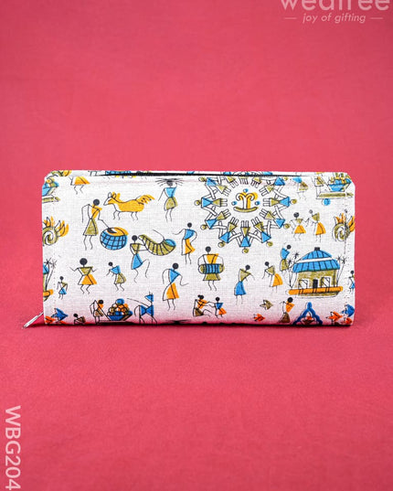 Warli Printed Purse - WBG2041 - Clutches & Purses