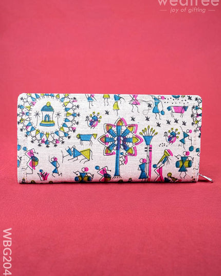 Warli Printed Purse - WBG2041 - Clutches & Purses