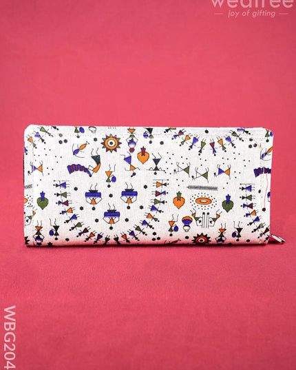 Warli Printed Purse - WBG2041 - Clutches & Purses