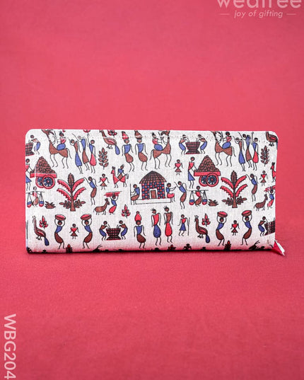Warli Printed Purse - WBG2041 - Clutches & Purses