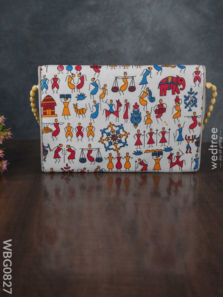 Warli Printed Sling Bag -Wbg0827 Clutches & Purses