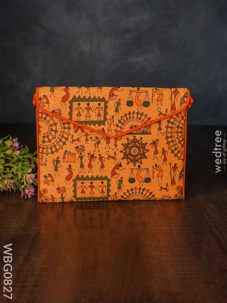 Warli Printed Sling Bag -Wbg0827 Clutches & Purses
