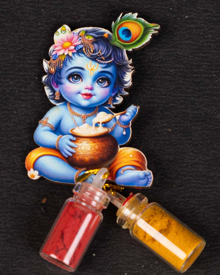 Krishna Haldi Kumkum Set - WBG1721