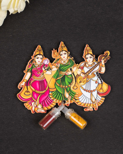 Durga Lakshmi Saraswathi Haldi Kumkum Set - WBG1725
