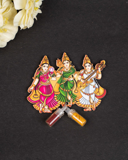 Durga Lakshmi Saraswathi Haldi Kumkum Set - WBG1725