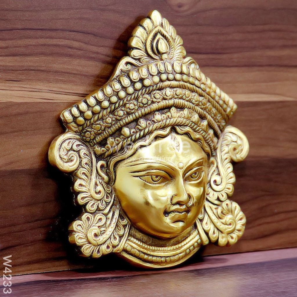 White Metal Devi Face with Gold Finish - W4233 – Wedtree
