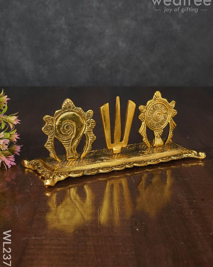 White Metal Shanku Chakra Naama - Wl2378