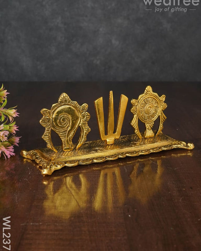 White Metal Shanku Chakra Naama - Wl2378