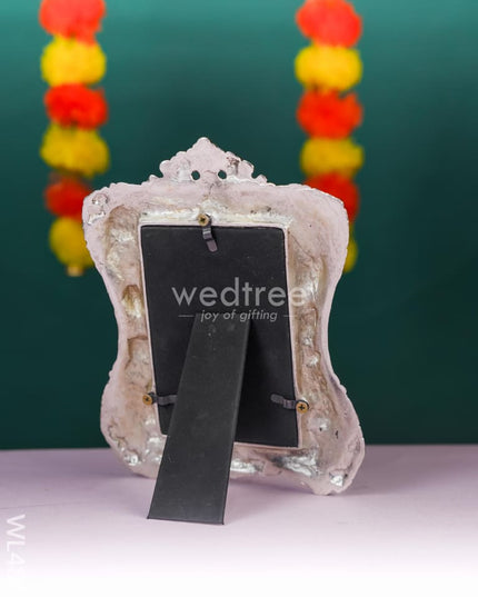 White Metal Square Photo Frame - WL4887 White Metal