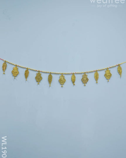 White Metal Thoran - Kalash Motifs (Antique Gold Finish) Wl1902 Thorans