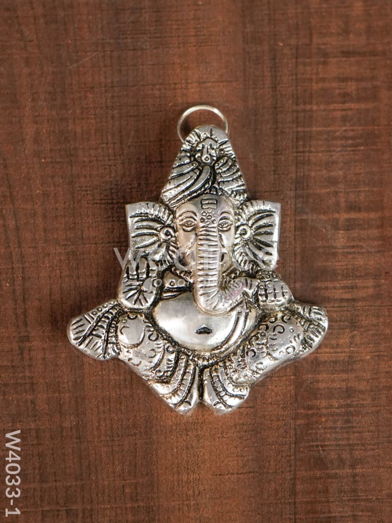 White Metal Turban Ganesha - W4033 Divine Figurines