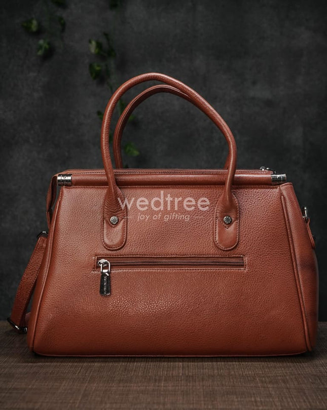 Womens Leather Bag With Lock - Wl1211 Handbags
