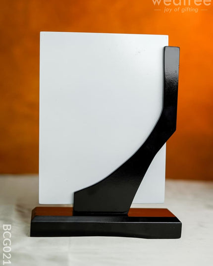 Wooden Black & White Trophy - 9.5 Inch Bcg0219 Branding