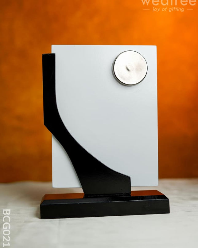 Wooden Black & White Trophy - 9.5 Inch Bcg0219 Branding