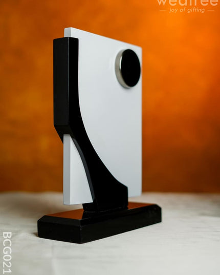 Wooden Black & White Trophy - 9.5 Inch Bcg0219 Branding