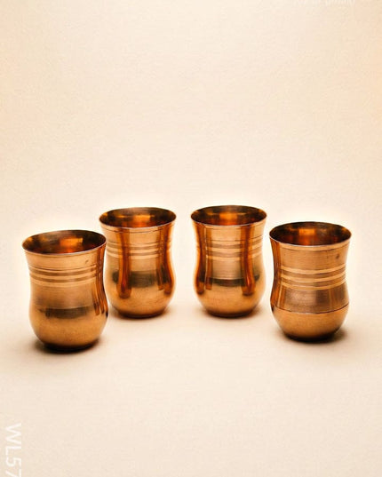 Wooden Box - Tray with Set of 4 Glass - WL5705 - EPNS Gifts