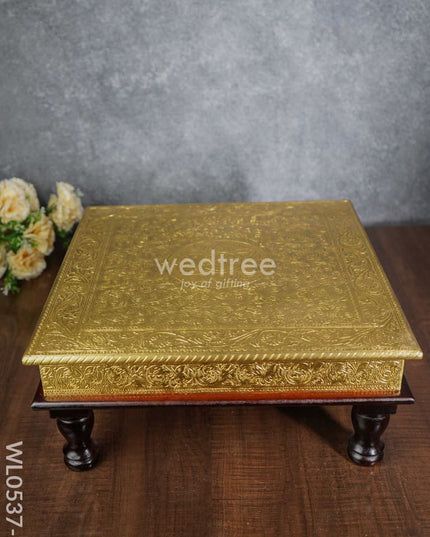 Wooden Brass Fitted Bajot - Wl0537 Medium Utility