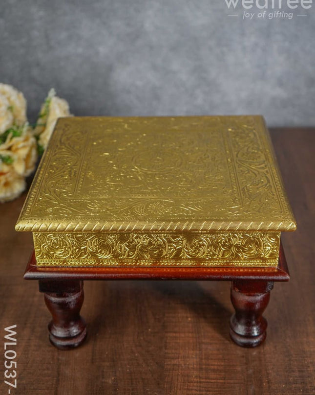 Wooden Brass Fitted Bajot - Wl0537 Small Utility