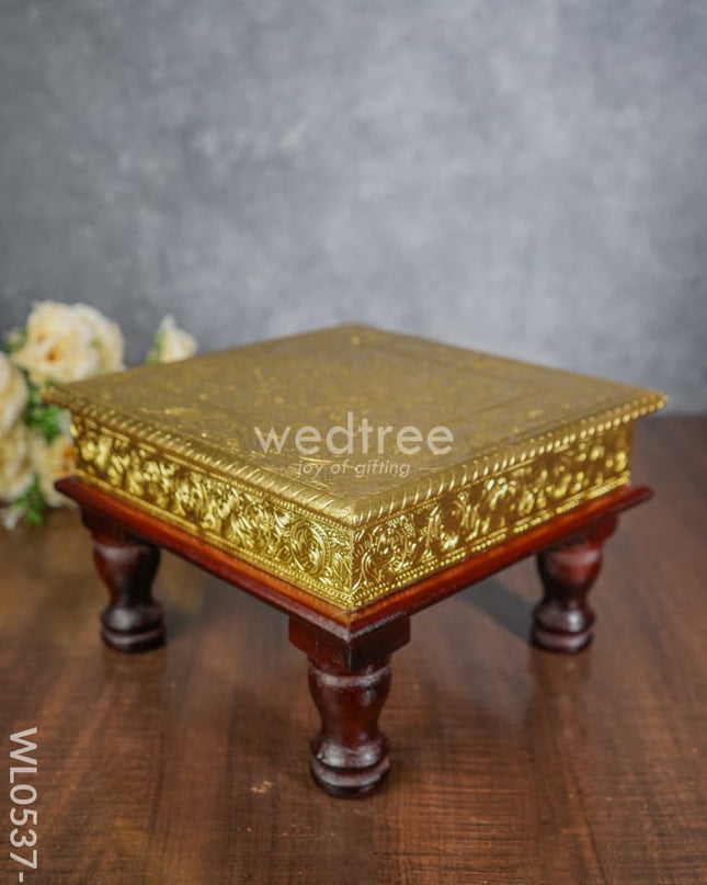 Wooden Brass Fitted Bajot - Wl0537 Utility