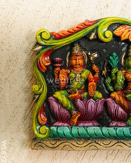 Wooden Carved Ashta Lakshmi Panel - 42 inch - WL4920 Wooden Decor