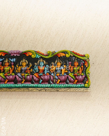 Wooden Carved Ashta Lakshmi Panel - 42 inch - WL4920 Wooden Decor