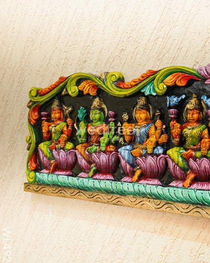 Wooden Carved Ashta Lakshmi Panel - 42 inch - WL4920 Wooden Decor