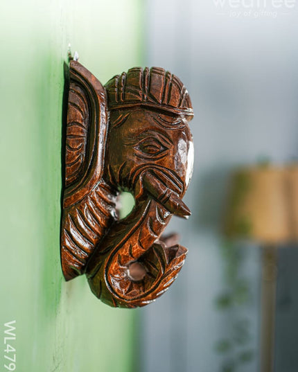 Wooden Carved Elephant Bracket - Set Of 2 Wl4790 Decor