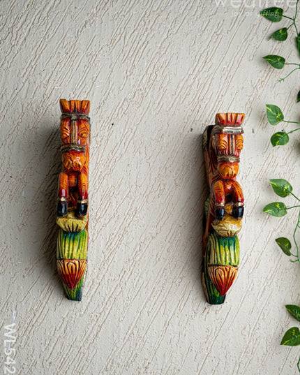 Wooden Carved Horse Bracket - 12 inch - Set of 2 - WL5424 - Wooden Artifacts
