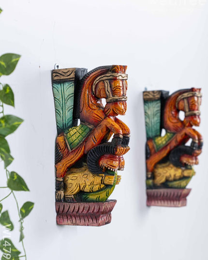 Wooden Carved Horse Bracket - Set of 2 - WL4793 Wooden Artifacts
