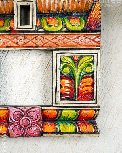 Wooden Carved - Kovil Gopuram Wall Hanging - 18 inch - WL5560 - Wooden Artifacts