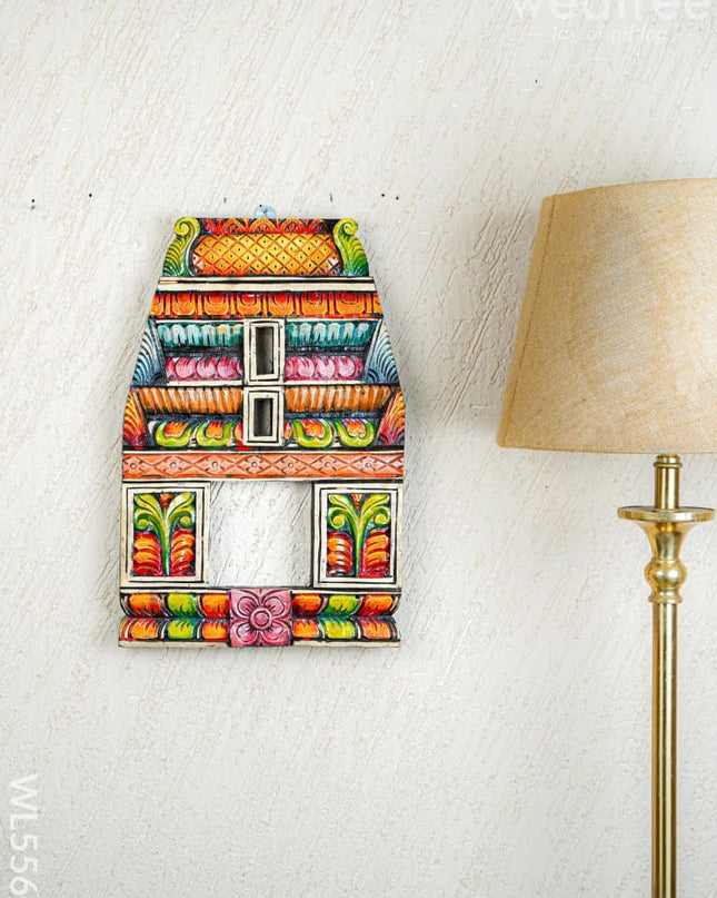 Wooden Carved - Kovil Gopuram Wall Hanging - 18 inch - WL5560 - Wooden Artifacts