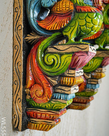 Wooden Carved Parrot Bracket - 18 inch - Set of 2 - WL5558 - Wooden Artifacts