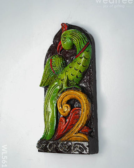 Wooden Carved Parrot Key Hanger - 12 inch - WL5619 - Wooden Artifacts