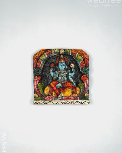 Wooden Carved Ranganathar Wall Hanging Frame - 12 inch - WL5644 - Wooden Artifacts