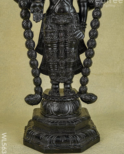 Wooden Carved Tirupathi Balaji Idol - 24 inch - WL5638 - Wooden Artifacts