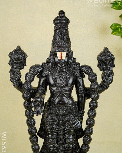 Wooden Carved Tirupathi Balaji Idol - 24 inch - WL5638 - Wooden Artifacts