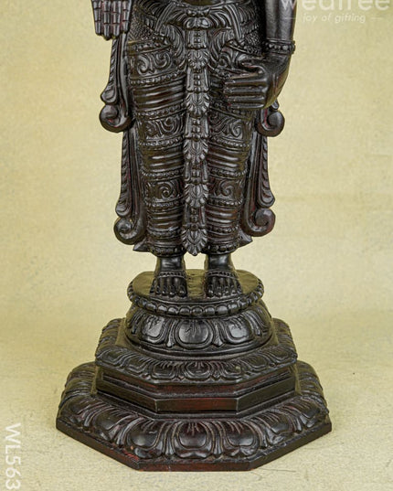 Wooden Carved Tirupathi Balaji Idol - 26 inch - WL5637 - Wooden Artifacts